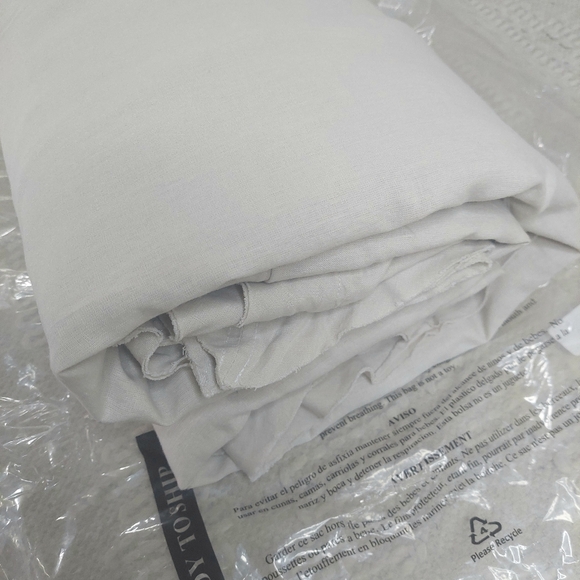 Quince European Linen Sand Flange Duvet Cover! Sz. King/ Cal King! (1231) - Picture 8 of 10